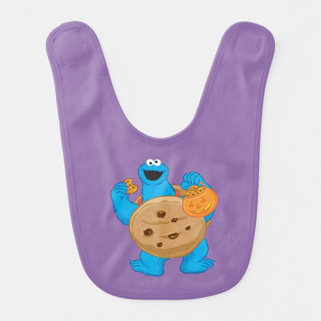 Cookie Monster | Cookie Costume Baby Bib (Front)