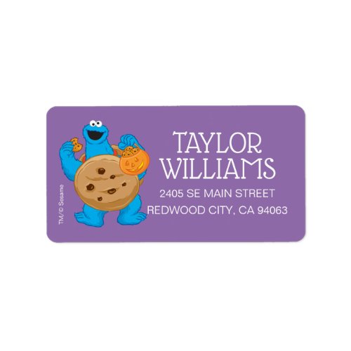 Cookie Monster  Cookie Costume Label