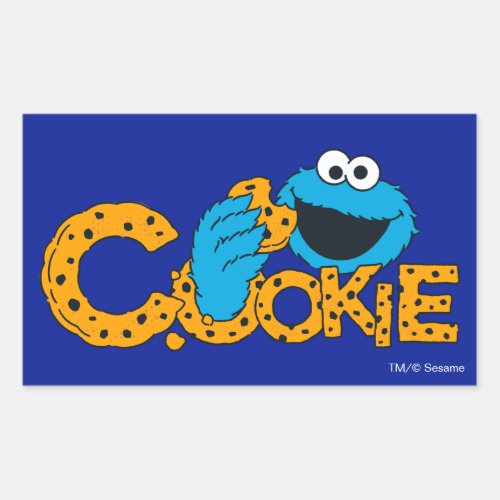 Cookie Monster  Cookie Rectangular Sticker