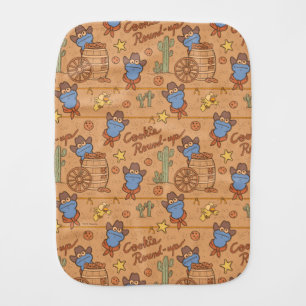 Cookie Monster Cookie Round-Up Pattern Baby Burp Cloth
