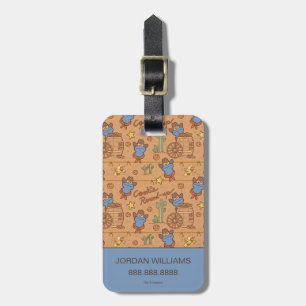 Cookie Monster Cookie Round-Up Pattern Luggage Tag