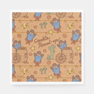 Cookie Monster Cookie Round-Up Pattern Napkins