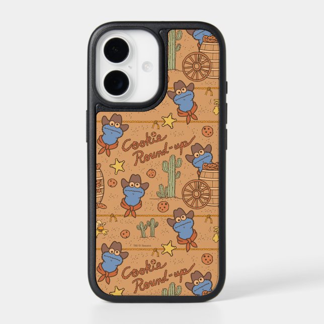 Cookie Monster | Cookie Round-Up Pattern Otterbox iPhone Case (Back)