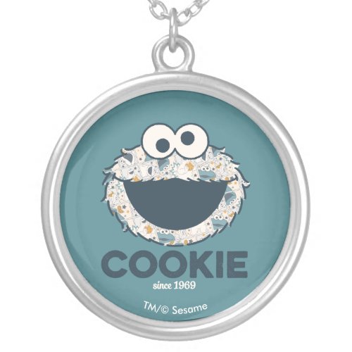 Cookie Monster  Cookie Since 1969 Silver Plated Necklace