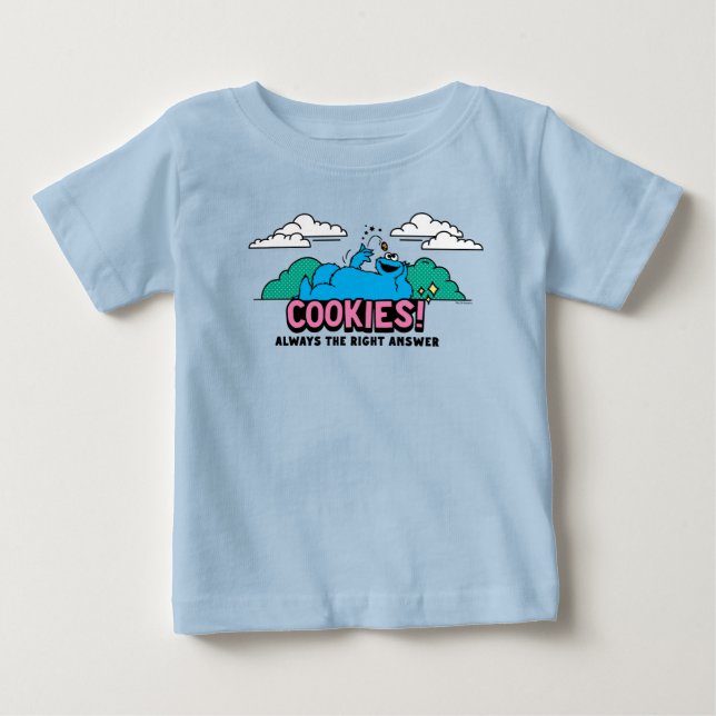 Cookie Monster | Cookies Always the Right Answer Baby T-Shirt (Front)