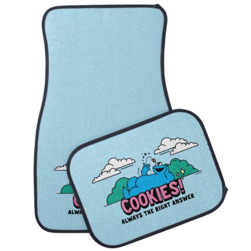 Cookie Monster  Cookies Always the Right Answer Car Floor Mat