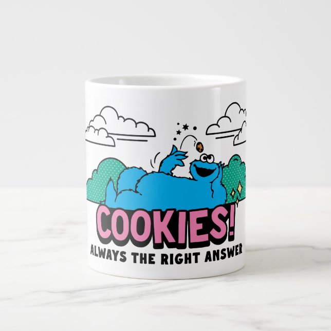 Cookie Monster | Cookies Always the Right Answer Giant Coffee Mug (Front)