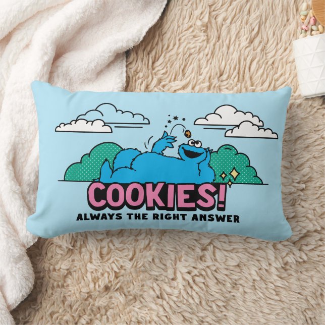 Cookie Monster | Cookies Always the Right Answer Lumbar Pillow (Blanket)
