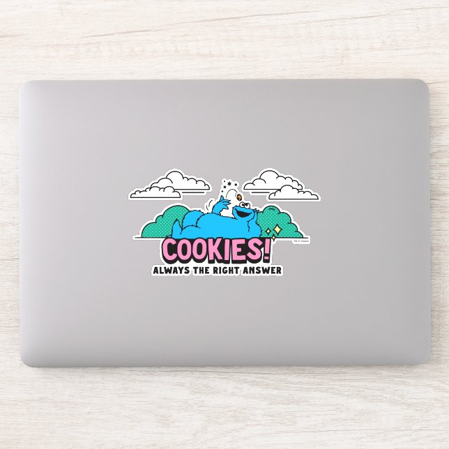 Cookie Monster | Cookies Always the Right Answer Sticker (Computer)