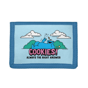 Cookie Monster Cookies Always the Right Answer Tri-fold Wallet