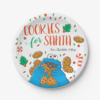 Cookie Monster | Cookies for Santa Paper Plate