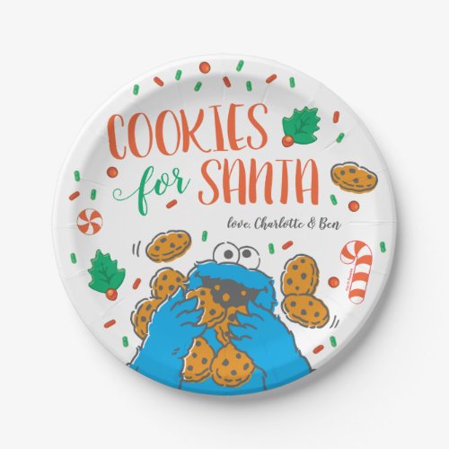 Cookie Monster  Cookies for Santa Paper Plates