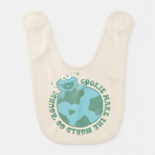 Cookie Monster Cookies Make the World Go Round Baby Bib