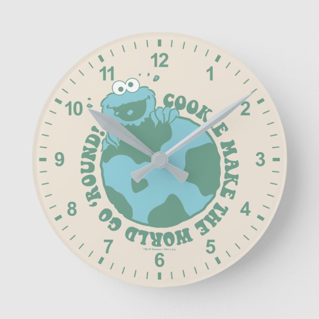 Cookie Monster | Cookies Make the World Go Round Clock (Front)