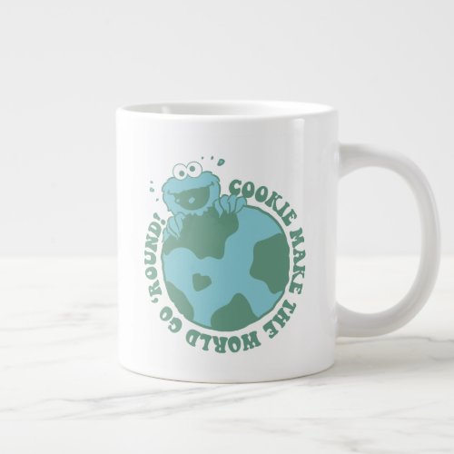 Cookie Monster  Cookies Make the World Go Round Giant Coffee Mug