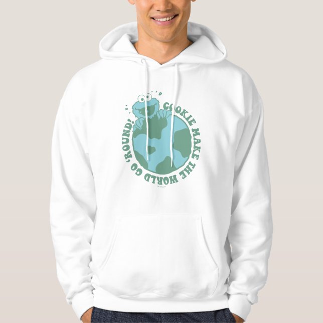 Cookie Monster | Cookies Make the World Go Round Hoodie (Front)