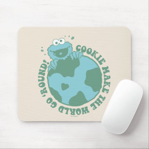 Cookie Monster Cookies Make the World Go Round Mouse Pad