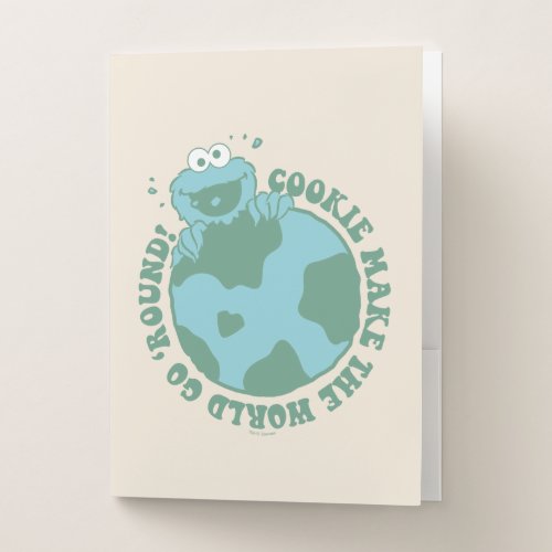Cookie Monster  Cookies Make the World Go Round Pocket Folder