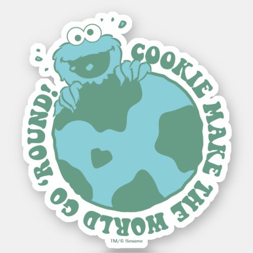 Cookie Monster  Cookies Make the World Go Round Sticker