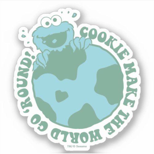 Cookie Monster  Cookies Make the World Go Round Sticker