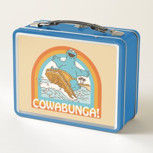 Cookie Monster Cowabunga Metal Lunch Box