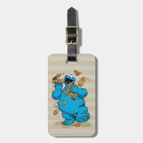 Cookie Monster Crazy Cookies Luggage Tag