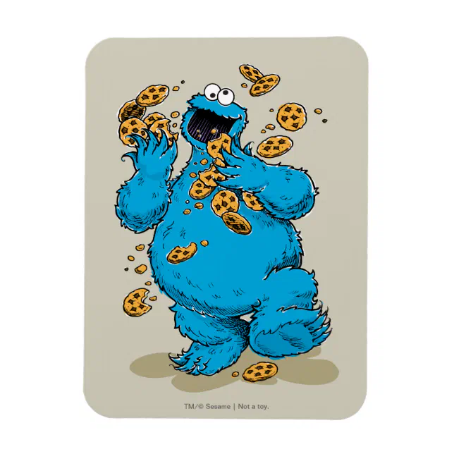 Cookie Monster Crazy Cookies Magnet | Zazzle