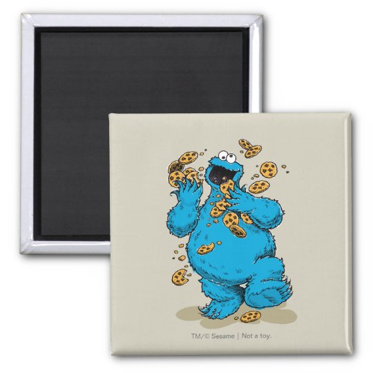 Cookie Monster Crazy Cookies Magnet | Zazzle.com