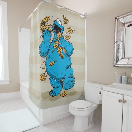 Cookie Monster Crazy Cookies Shower Curtain