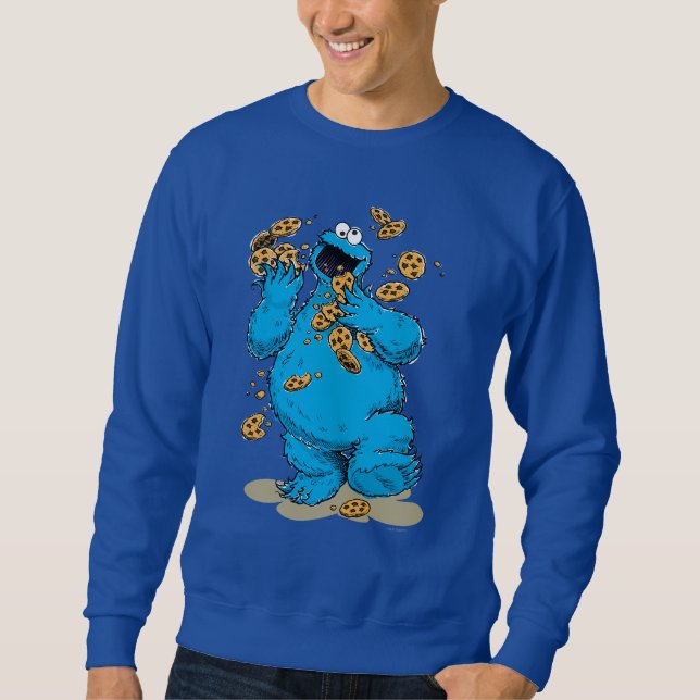 Cookie Monster Crazy Cookies Sweatshirt (Front)