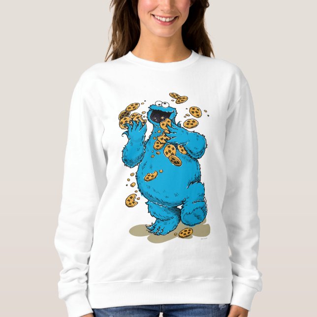 Cookie Monster Crazy Cookies Sweatshirt (Front)