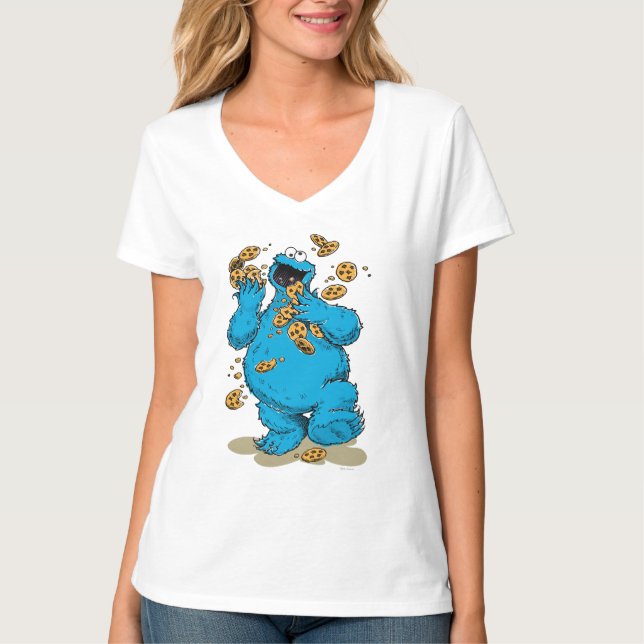 Cookie Monster Crazy Cookies T-Shirt (Front)