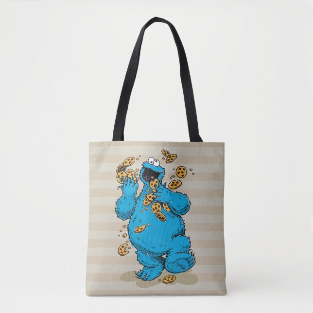 Cookie Monster Crazy Cookies Tote Bag (Front)