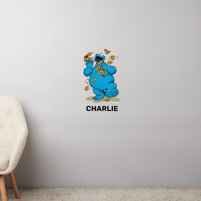 Cookie Monster Crazy Cookies Wall Decal (Living Room 2)