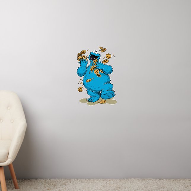 Cookie Monster Crazy Cookies Wall Decal (Living Room 2)