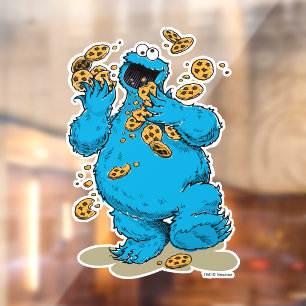 Cookie Monster Crazy Cookies Window Cling