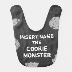 Cookie Monster Customizable Chalkboard Bib