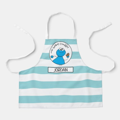 Cookie Monster Doodley Graphic Apron