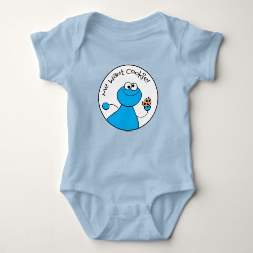 Cookie Monster Doodley Graphic Baby Bodysuit