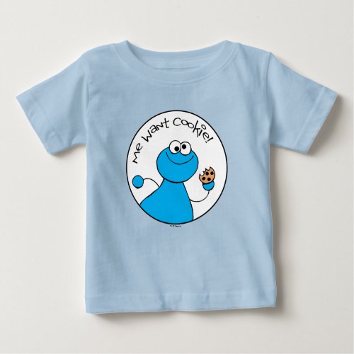 Cookie Monster Doodley Graphic Baby T_Shirt