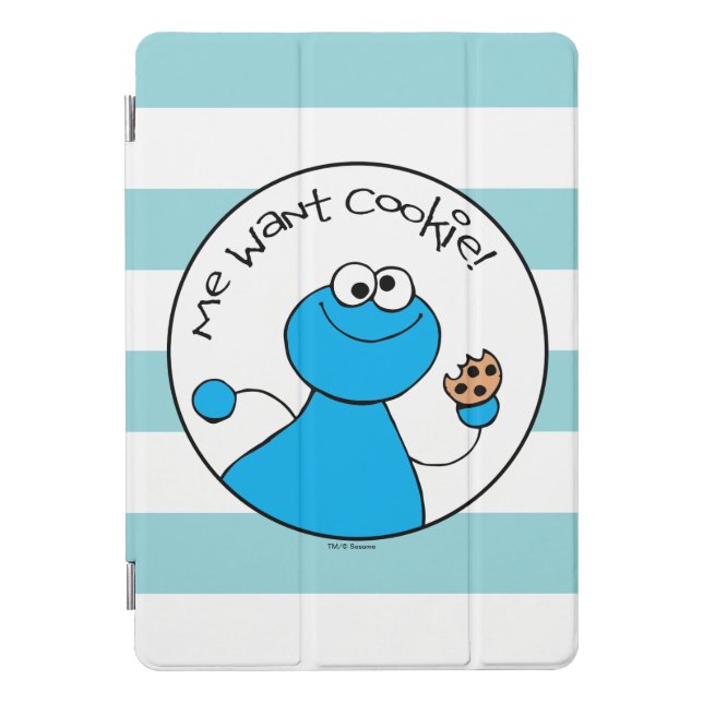 Cookie Monster Doodley Graphic iPad Pro Cover (Front)