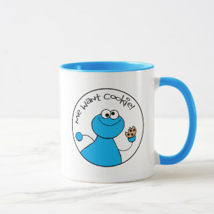 Cookie Monster Doodley Graphic Mug