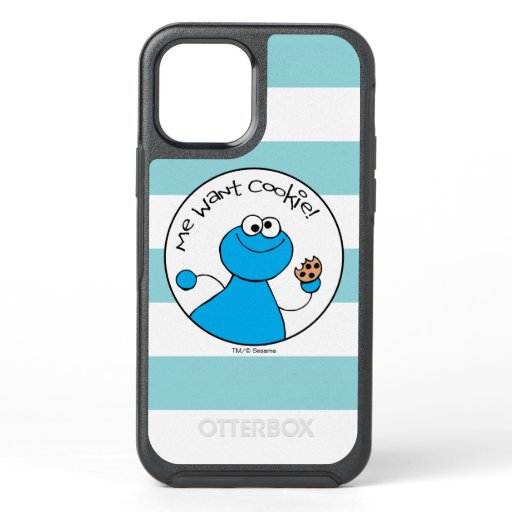 Cookie Monster Doodley Graphic OtterBox Symmetry iPhone 12 Case