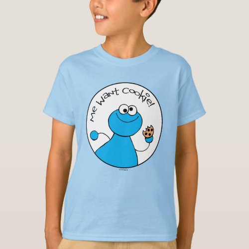 Cookie Monster Doodley Graphic T_Shirt