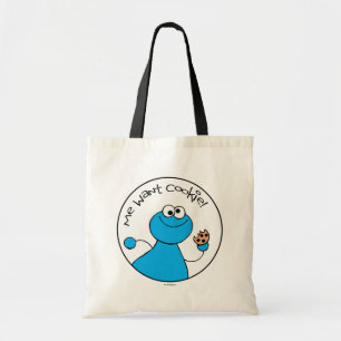 Cookie Monster Doodley Graphic Tote Bag