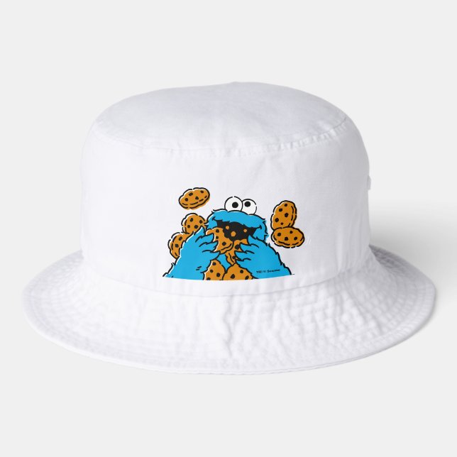 Cookie Monster Eating All the Cookies Bucket Hat (Front)