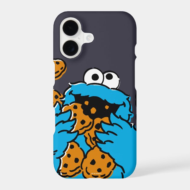 Cookie Monster Eating All the Cookies iPhone Case (Back)