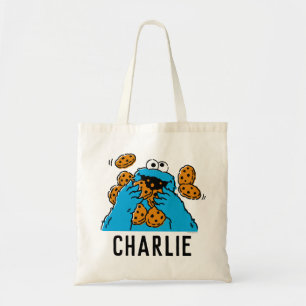 Cookie Monster Eating All the Cookies Tote Bag