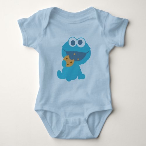 Cookie Monster Eating Cookie Baby Bodysuit