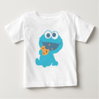 Cookie Monster Eating Cookie Baby T-Shirt